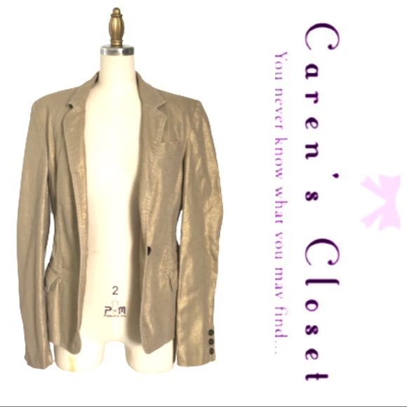 ADEC by Philippe Adec Gold Metallic Blazer - Picture 5 of 11